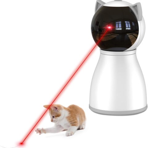Laser Cat Toys for Indoor Cats,The 4th Generation Real Random Trajectory Motion Activated Rechargeable Automatic Cat Laser Toy,Interactive Cat Toys for Bored Indoor Adult