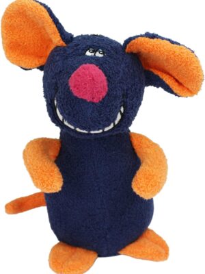 8-Inch Singing Mouse Plush Dog Toy, Blue