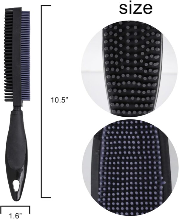 Rubber Pet Hair Removal Brush, Dogs Cats Hair Lint Remover Tool Massage Bath Comb Brush for Cleaning and Grooming (Black)