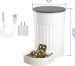 Automatic Cat Feeder 3L, 2.4G WiFi Auto Pet Food Dispenser for Cats and Small Dogs, Timed Cat Feeder Programmable Portion Size with APP Control & Alexa 1-10 Meals Per Day (White)
