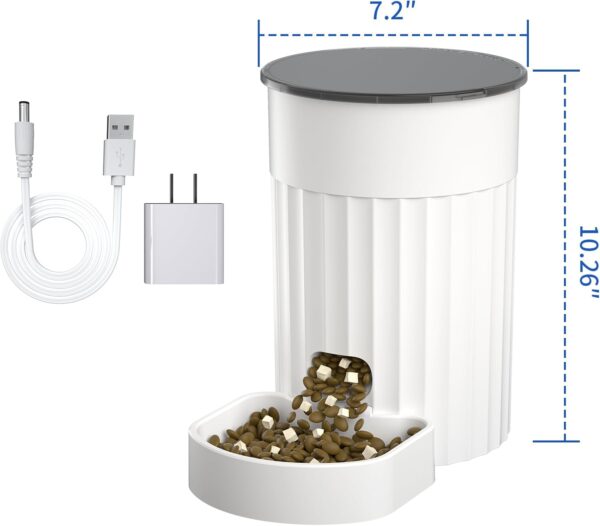 Automatic Cat Feeder 3L, 2.4G WiFi Auto Pet Food Dispenser for Cats and Small Dogs, Timed Cat Feeder Programmable Portion Size with APP Control & Alexa 1-10 Meals Per Day (White)
