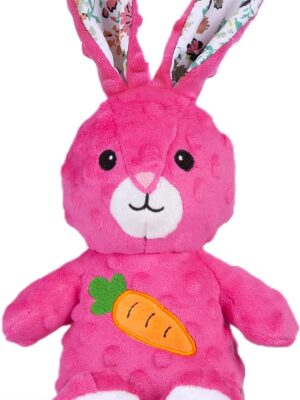 Dog Toys Stuffed Dog Toy with Crinkle Paper Cute Rabbit Plush Bunny Squeaky Dog Easter Toys Dog Chew Toys for Medium Large Breed