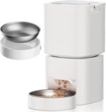 Automatic Cat Feeder, 5L App Control Auto Dog Feeder, Timed Cat Dry Food Dispenser, Automatic Pet Feeders Dual Power Supply, Timed Pet Food Dispenser for Cats and Small Dogs(Not for Remote Control)