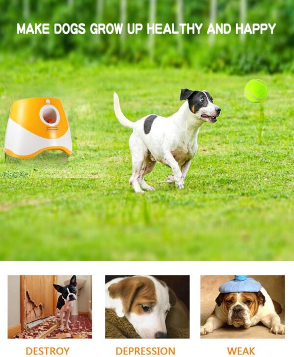 Interactive Automatic Ball Launcher for Dogs - 12 Tennis Balls,BallLauncher for Medium & Small Dogs, Self-Throwing Machine,Dog Ball Thrower Launcher
