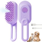 3 in 1 Cat Steam Brush for Shedding & Grooming with Foldable Handle Pet Spray Hair Removal Comb  Defur Comb for Cats Water Brush for Long & Short Haired Pets