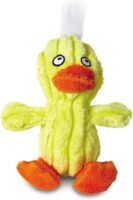 Quackling Plush Dog Toy with Soundchip, Yellow, 7" Large
