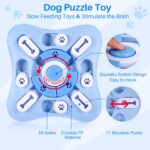 Interactive Dog Puzzle Toys for Large Medium Small Smart Dogs, Squeaky Dog Enrichment Toys Mentally Stimulation Toys for Training, Dog Treat Chew Toy Gifts for Puppy&Cats