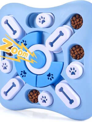 Interactive Dog Puzzle Toys for Large Medium Small Smart Dogs, Squeaky Dog Enrichment Toys Mentally Stimulation Toys for Training, Dog Treat Chew Toy Gifts for Puppy&Cats