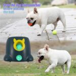 Automatic Ball Launcher for Dogs, Dog Fetch Ball Thrower Launcher, 3 Adjustable Distances, Interactive Pet Self Playing for Small Dogs and Puppies with 10 Balls (2 inches)