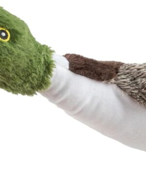 Interactive Mallard Mates Dog Toy with Crinkle and Squeaky Enrichment for Small and Medium Breed Puppies or Dogs, Cute and Plush - Mallard Duck (Brown), Medium